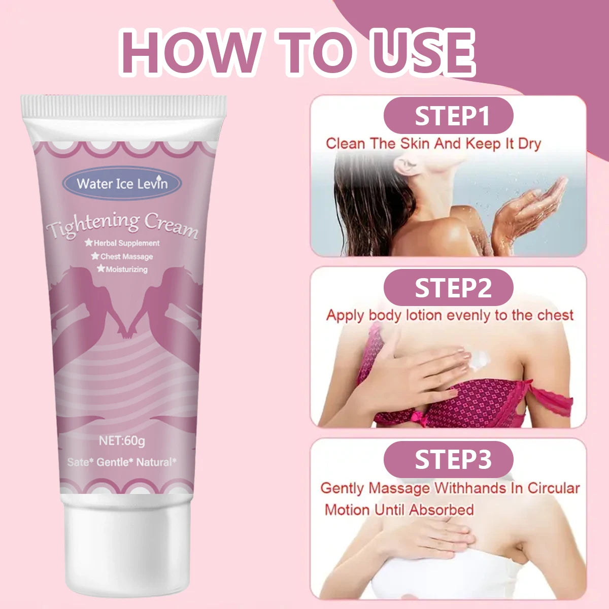 Breast Firming Cream - Deep Moisturizing - Fast Absorbing - Smooth & Supple Skin