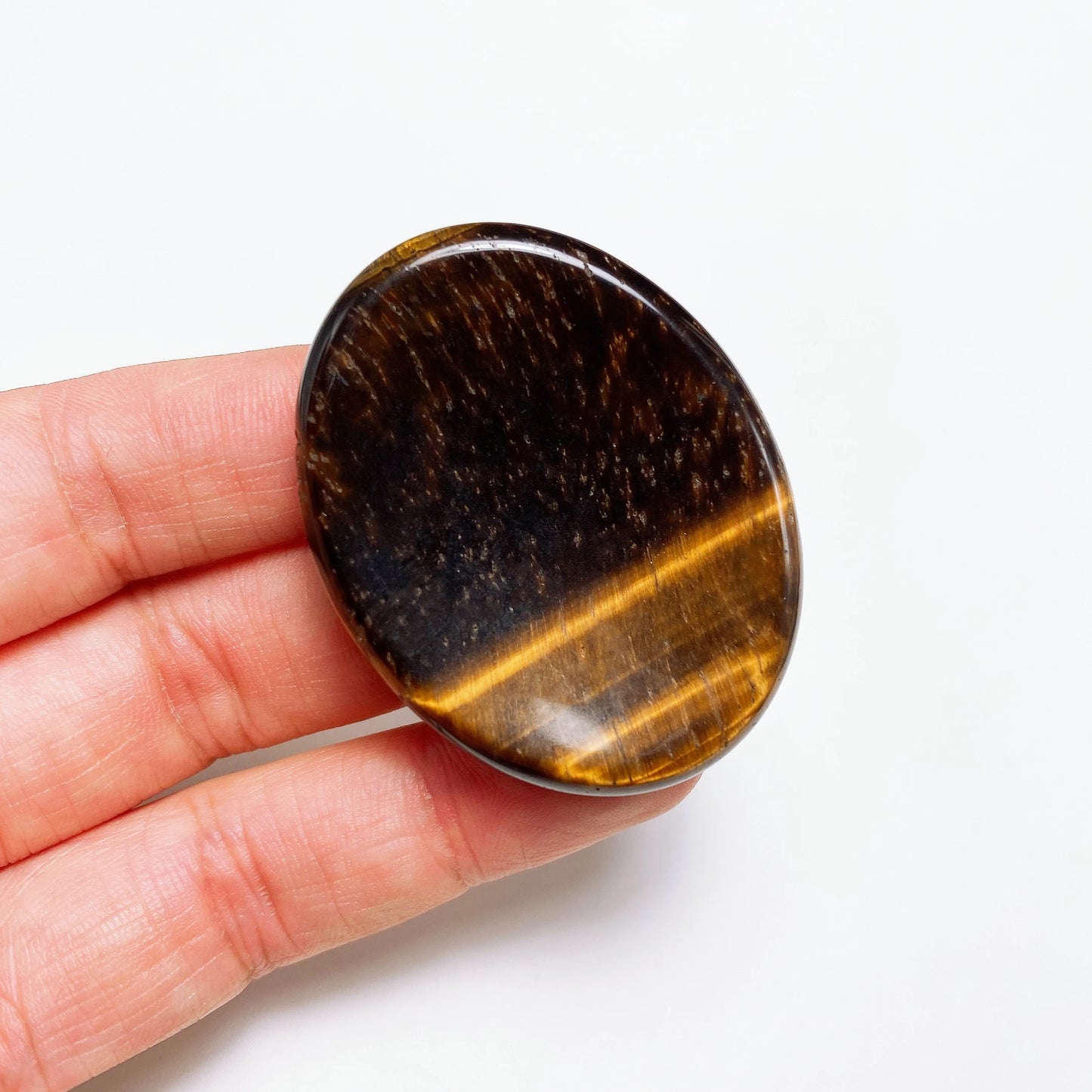 Natural Stone Thumb Worry Stone Crystal Quartz Oval Pocket Massage Palm Reiki Healing Therapy Meditation Spiritual Flake Gift