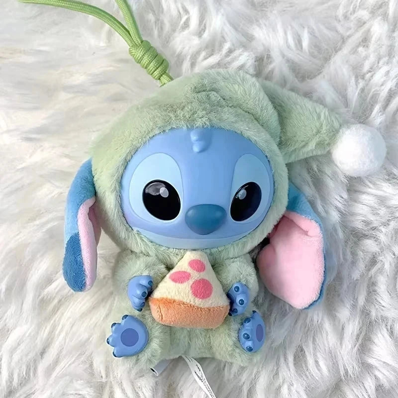 Disney New Stitch Eat Some Thing Before Sleep Series Vinyl Blind Box Bag Pendant Cute Plush Doll Mystery Box Toy Surprise Gifts