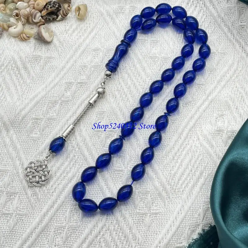 634C Handheld Muslims Prayer Beads 33 Ergonomic Beads Lightweight Tasbih Bracelet For Spiritual Reflection Worship Jewelry
