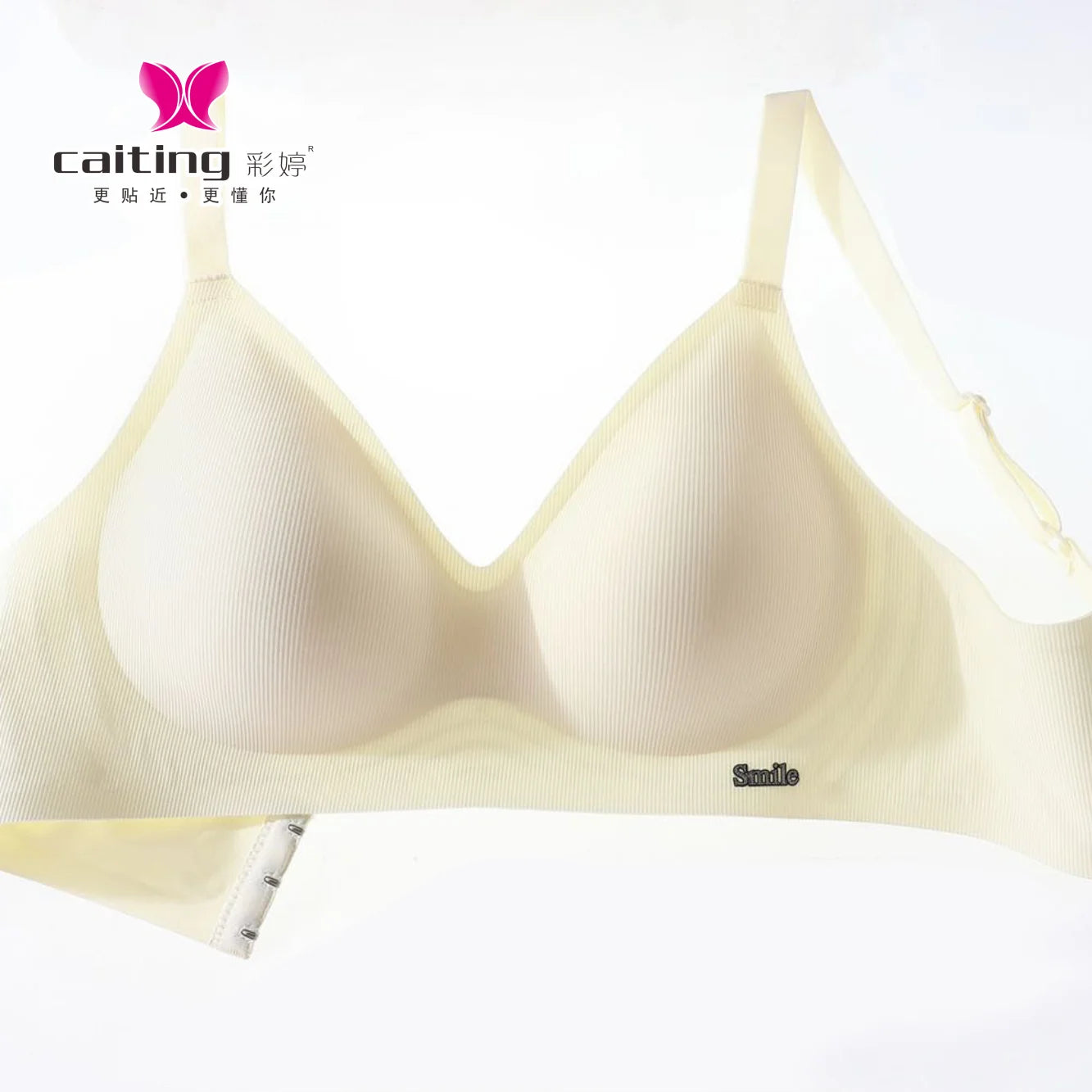 CAITING Beautiful Back Latex Cup Bra Soft Support Strips Skin-friendly Underwear For Women With Small Breasts