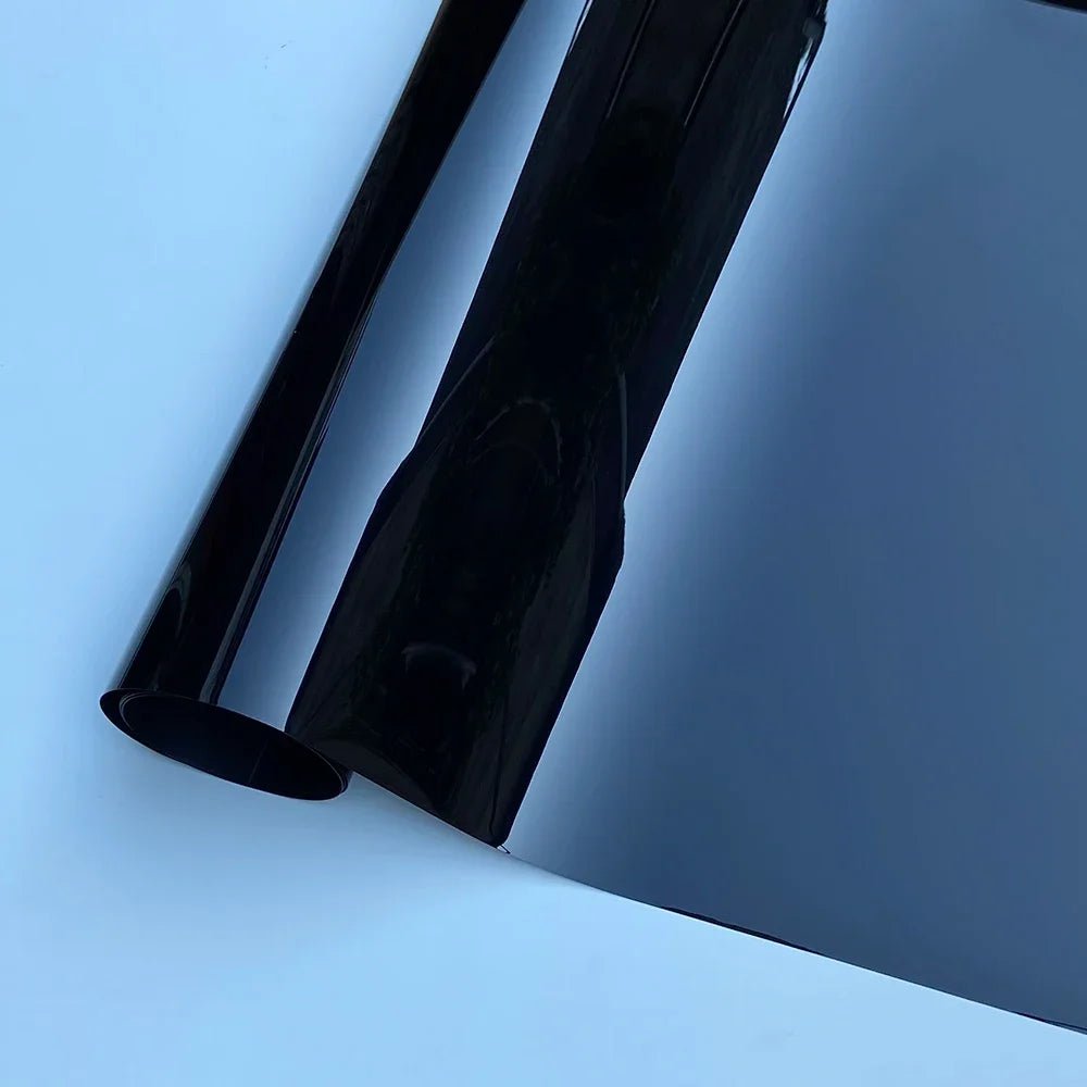 PET Glossy Black Vinyl Car Wrap Chrome Out Set Film Stickers Foil Air Release For Vehicle Roof Wing Pillar Motorcycle Tank