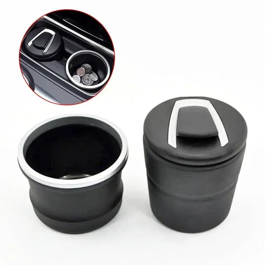 Car Ashtray With LED Lamp Multi-functional Ashtray Storage Jar For BMW Black Ventilation To Dissipate Smoke  Interior Accessorie