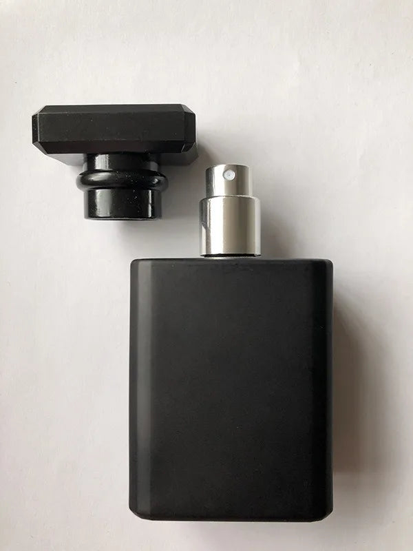 30ml 50ml 100ml Travel Pocket Glass Spray Bottles Transparent Black Perfume Containers Empty Mist Spray Bottle