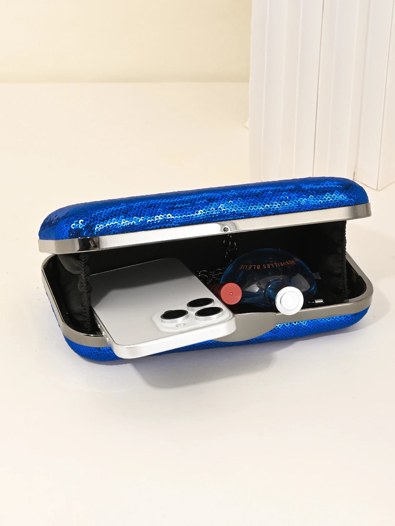 Glitter Sequins Evening Bag For Women, Fashion Snap Clutch Purse, Luxury Handbag For Wedding Party Prom Banquet