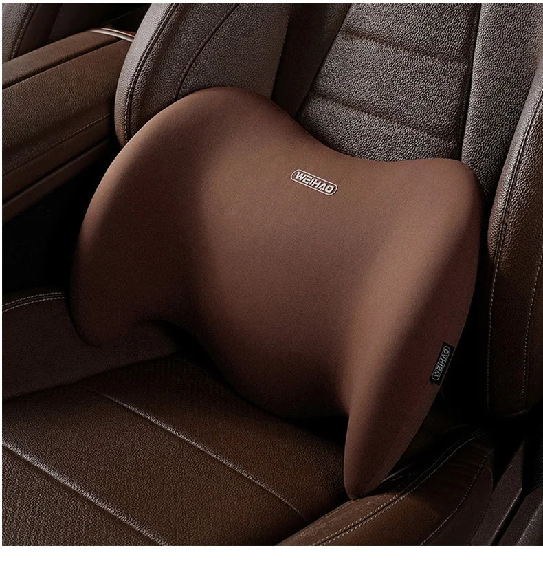 WEIHAO Car Memory Foam Neck Pillow Protection Lumbar Backrest Cushion Lumbar Cushion Car Headrest Cushion
