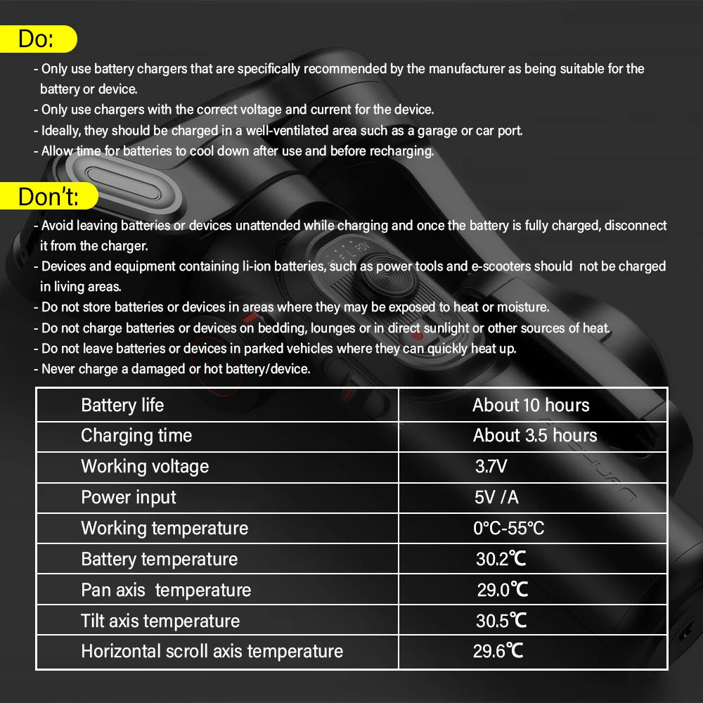 AOCHUAN 3-Axis Handheld Gimbal Stabilizer for Smartphone with Fill Light for iPhone Android Face Tracking Vlog Smart XE