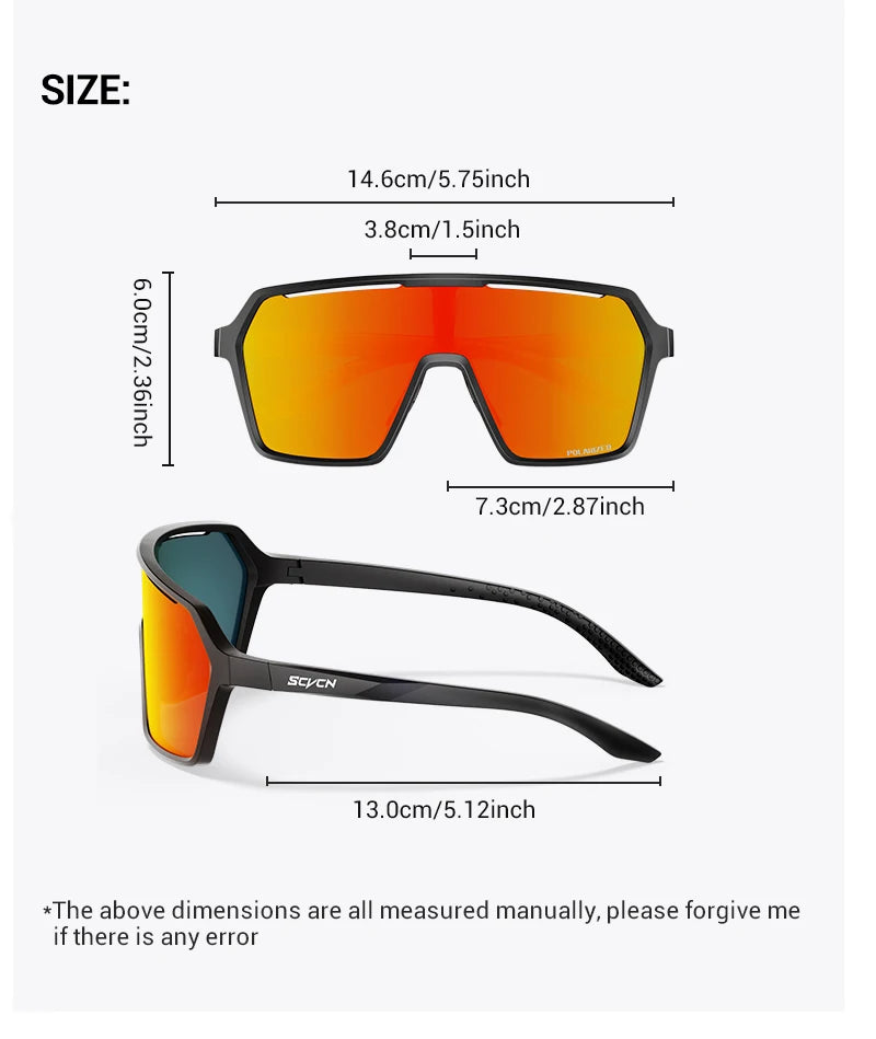 SCVCN Hot Photochromic Cycling Sunglasses MTB Glasses Outdoor Bike Cycling UV400 Eyewear Men Women Bicycle Sports Hiking Glasses