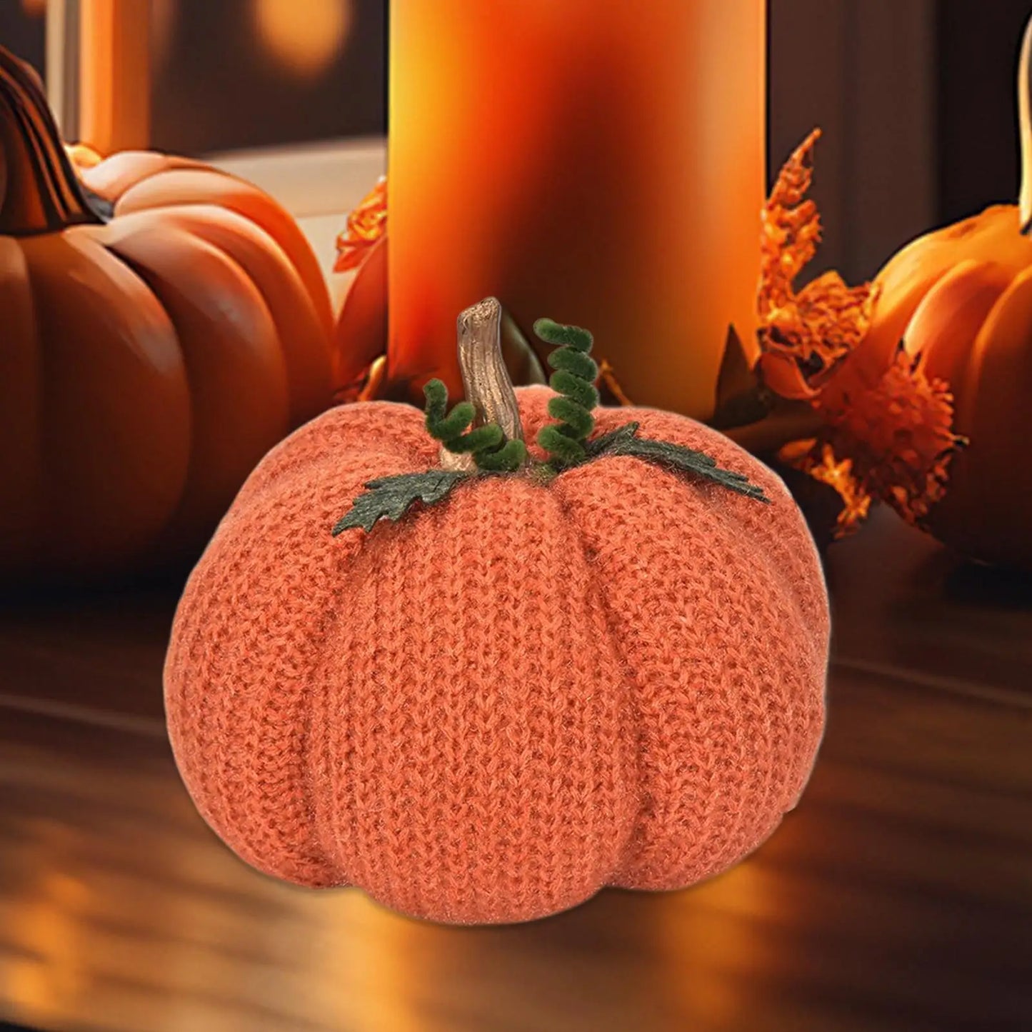Crochet Pumpkins Handmade Fall Decor Knitted Pumpkin Ornaments for Thanksgiving Halloween Home Table Centerpiece Decorations