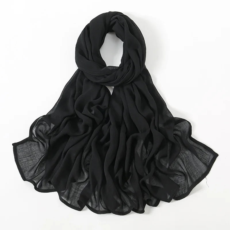 29 Colors 180*95cm Ramadan Women Broad Edge Solid Cotton Rayon Hijab Scarf Lady Wraps Shawls Muslim Headband Islamic Scarves