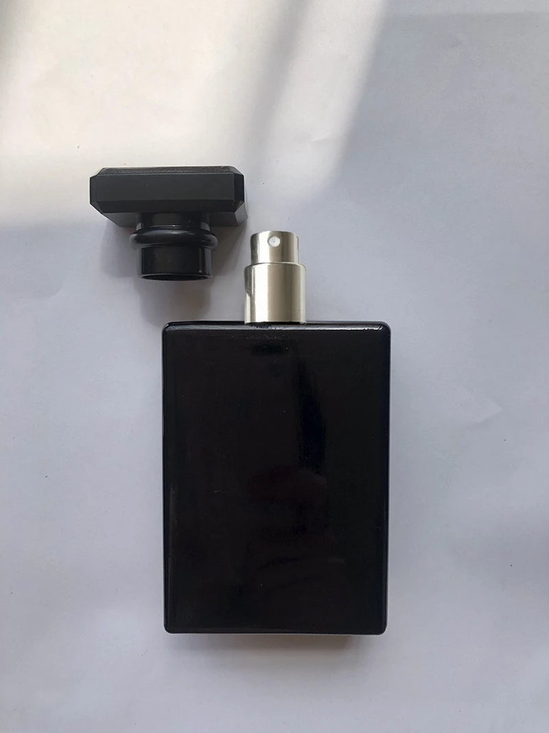 30ml 50ml 100ml Travel Pocket Glass Spray Bottles Transparent Black Perfume Containers Empty Mist Spray Bottle