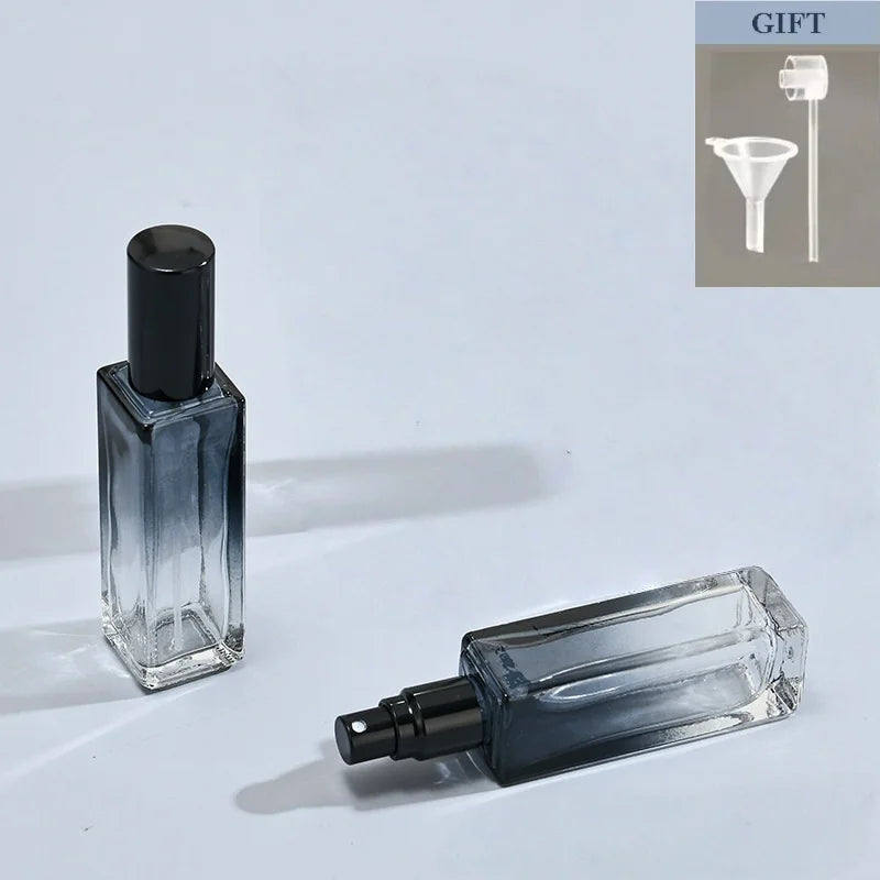2PCS 20/10ML High Quality Perfume Spray Bottle Gradient Blue Perfume Bottle Travel Cosmetic Refillable Spray Bottle Empty Mini