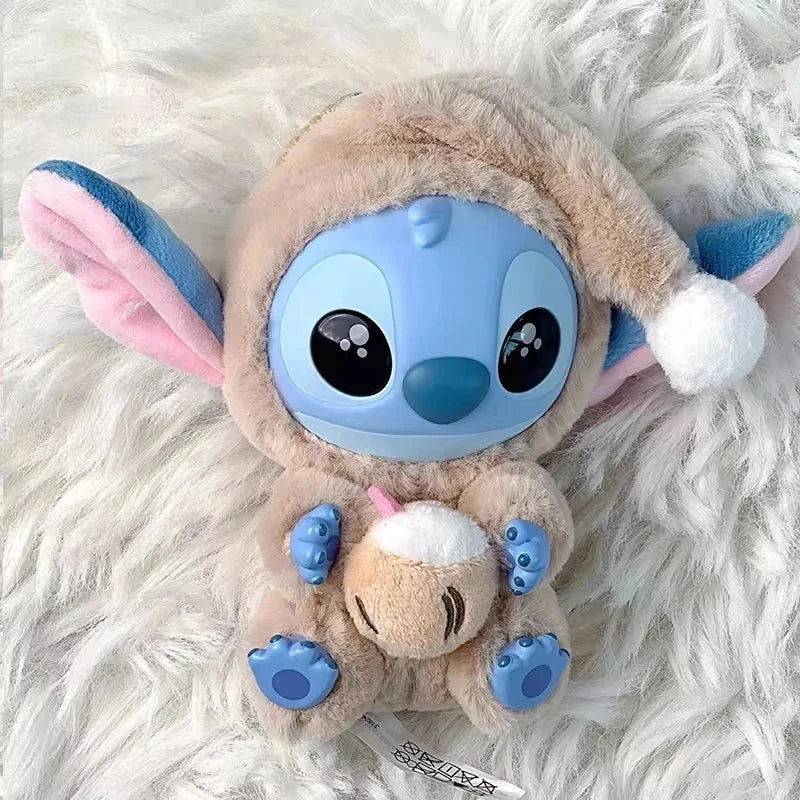 Disney New Stitch Eat Some Thing Before Sleep Series Vinyl Blind Box Bag Pendant Cute Plush Doll Mystery Box Toy Surprise Gifts