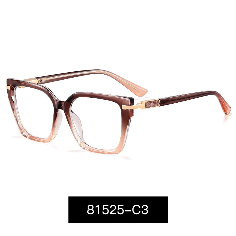 JMISUS Lightweight TR90 Butterfly Prescription Progressive Glasses Women Anti Blue Light Photochromic Square Optical Eyeglass