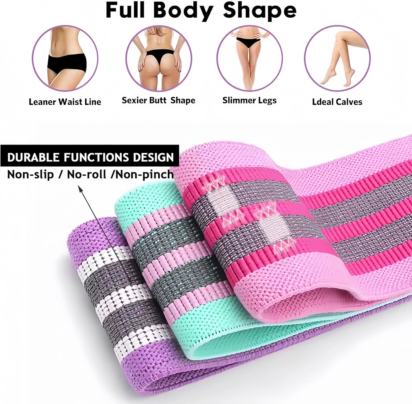 10-Piece Pilates Loops Yoga Kit, Stretch Belt Yoga Ball Rally Belt - Fitness Equipment for Stretching, Shaping and Core Training