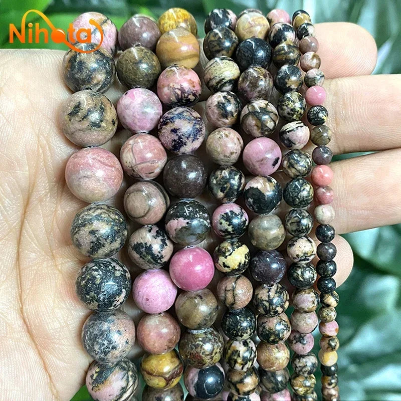 Natural Stone Beads Jaspers Amazonite Turquoises Agates Round Beads for Jewelry Making Diy Bracelet Earrings 4/6/8/10/12mm