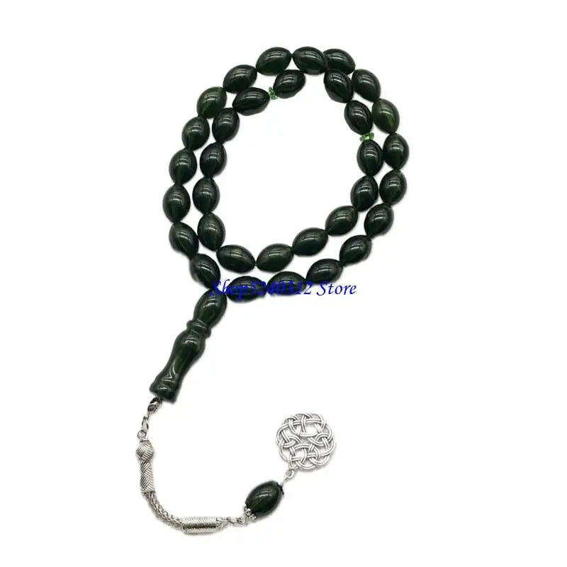 634C Handheld Muslims Prayer Beads 33 Ergonomic Beads Lightweight Tasbih Bracelet For Spiritual Reflection Worship Jewelry