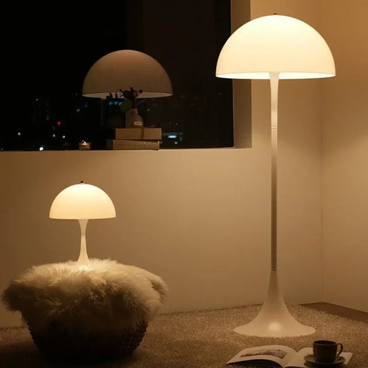 Modern Mushroom Floor Lamp LED Decoration Illumination For Bedroom Living Rooms White Minimalist Decor Study Reading Stand Light