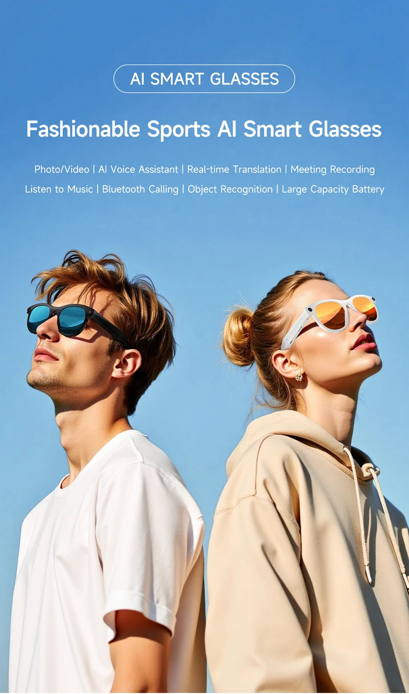 Xiaomi AI Smart Glasses 6K HD Camera Multifunctional Bluetooth Calling Voice Assistant Music Player Translation Glasses 2025 New