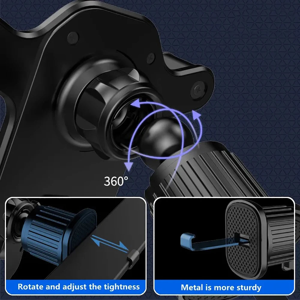 Gravity Car Phone Holder Air Vent Clip Mount Mobile Cell Stand Smartphone GPS Navigation Bracket For 4.7-6.7 Inch Mobile Devices