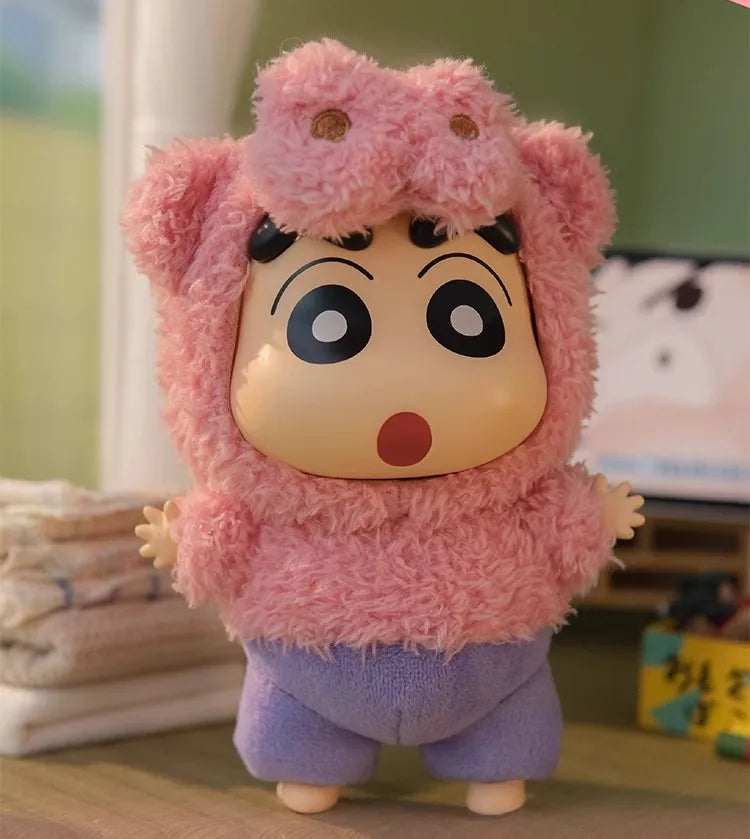 TOP TOY Crayon Shinchan Dressing Party Series Mystery Box Vinyl Wool Anime Figure Custom Collectible Toy Ornament Birthday Gift