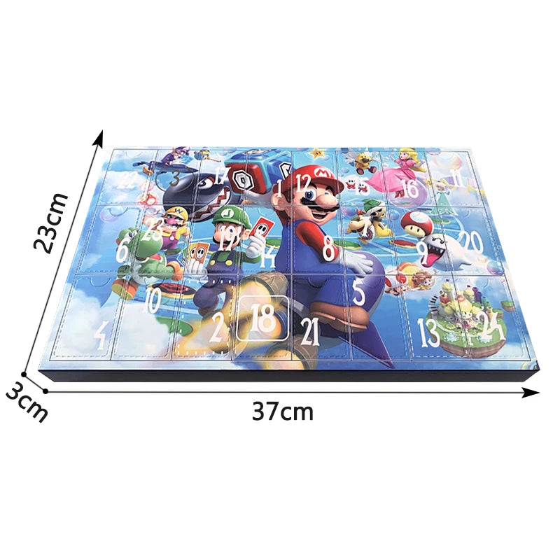 24pcs/Set Super Mario Advent Calendar Anime Action Figure PVC Model Dolls Christmas Calendar Toys For Children