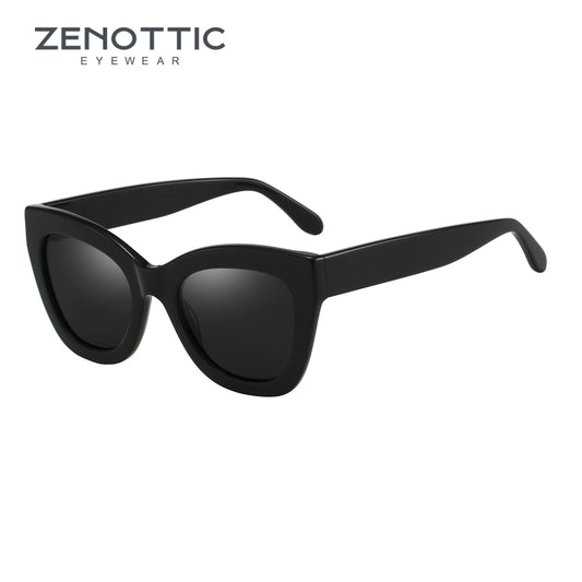 ZENOTTIC Handmade Acetate Polarized Sunglasses Fashion Square Shade UV400 Protection Sun Glasses for Women