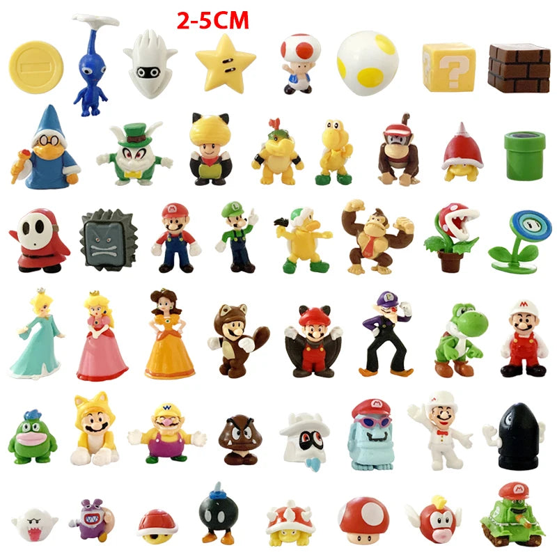24pcs/Set Super Mario Advent Calendar Anime Action Figure PVC Model Dolls Christmas Calendar Toys For Children
