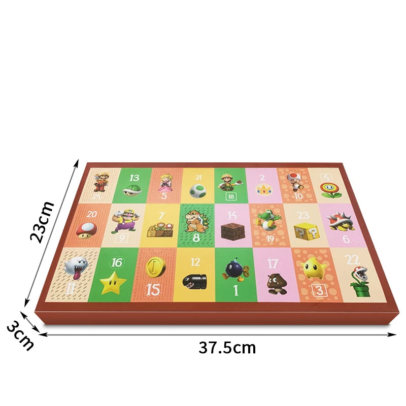 24pcs/Set Super Mario Advent Calendar Anime Action Figure PVC Model Dolls Christmas Calendar Toys For Children