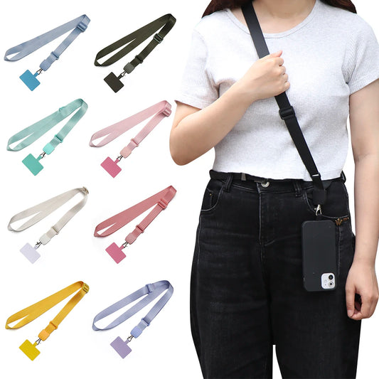 Neck Strap Lanyard for Mobile Phone Rope Anti-lost Keys Mobile Phone Straps Holder Neck Strap Hang Rope Lanyard Patch Card