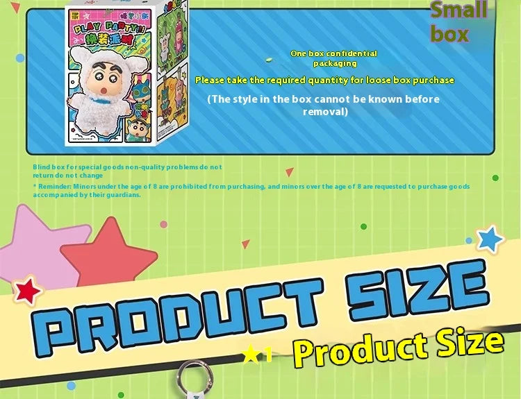 TOP TOY Crayon Shinchan Dressing Party Series Mystery Box Vinyl Wool Anime Figure Custom Collectible Toy Ornament Birthday Gift