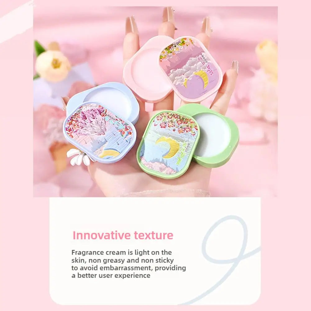 3Pcs Female Solid Perfume Portable Long Lasting Fragrance Fresh Natural Balm Deodorant Antiperspirant Perfume For Women