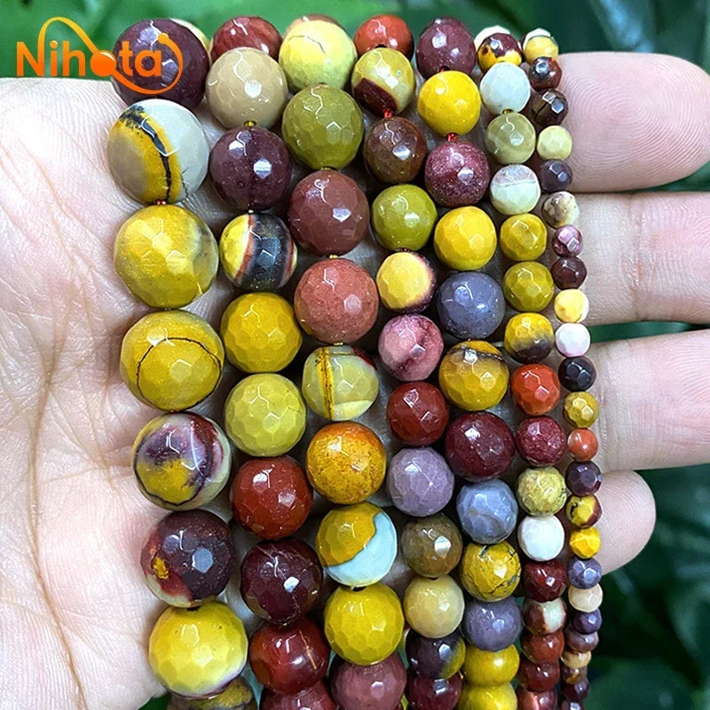 Natural Stone Beads Jaspers Amazonite Turquoises Agates Round Beads for Jewelry Making Diy Bracelet Earrings 4/6/8/10/12mm