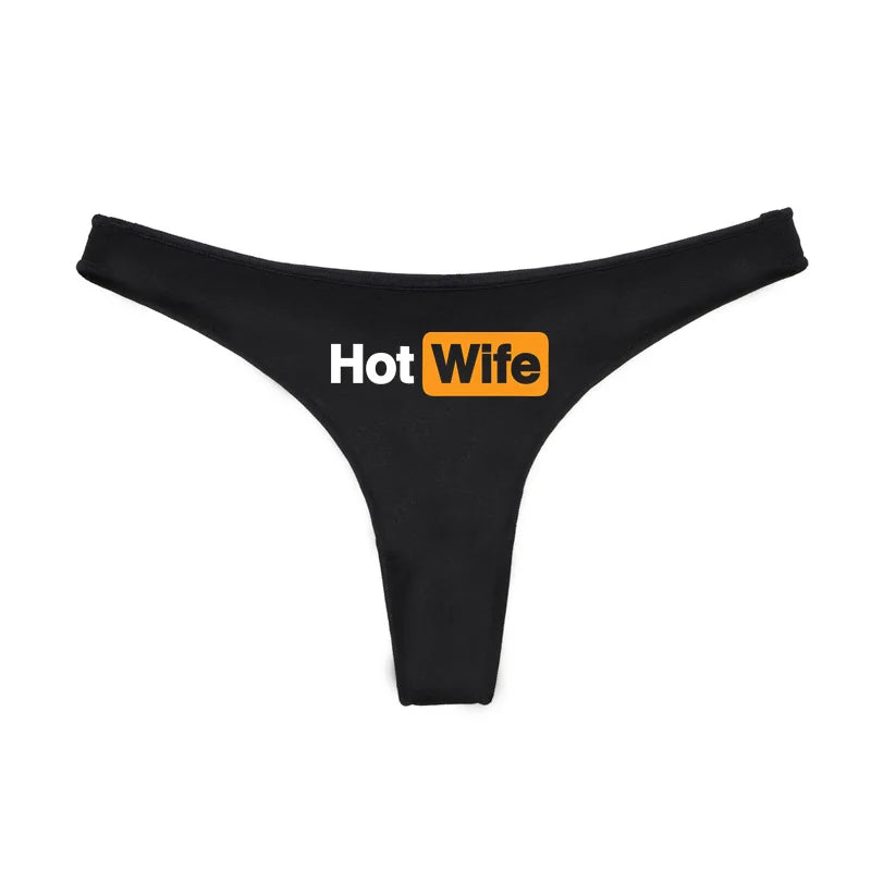 Hot Wife Letters Women's Underwear New Fashion Panties Sports Fitness Seamless Girl's Underwear Low Waist Traceless Ladies Brief