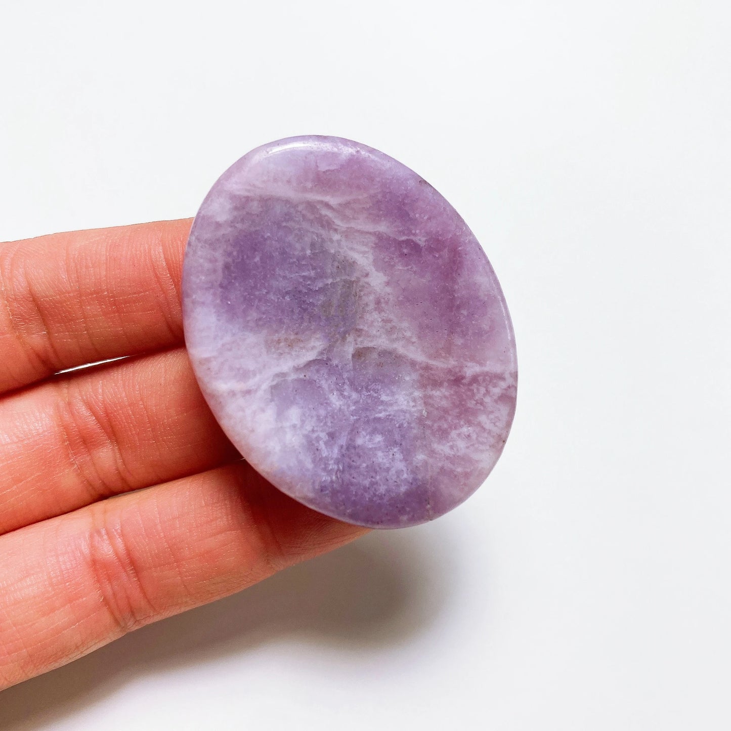 Natural Stone Thumb Worry Stone Crystal Quartz Oval Pocket Massage Palm Reiki Healing Therapy Meditation Spiritual Flake Gift