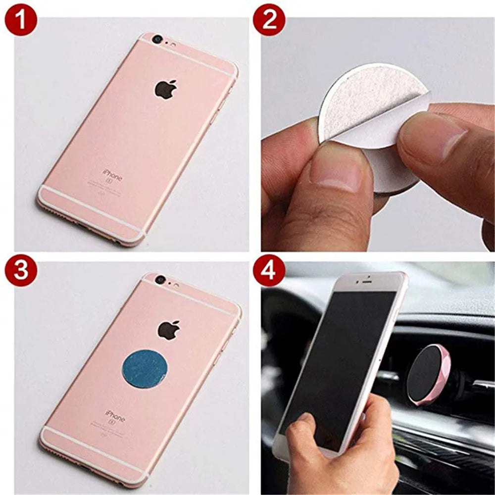 1/3/5PCS Metal Plate for Magnetic Car Phone Holder Self-adhesive Iron Sheet Sticker Magnet Mobile Phone Stand Mount For iPhone