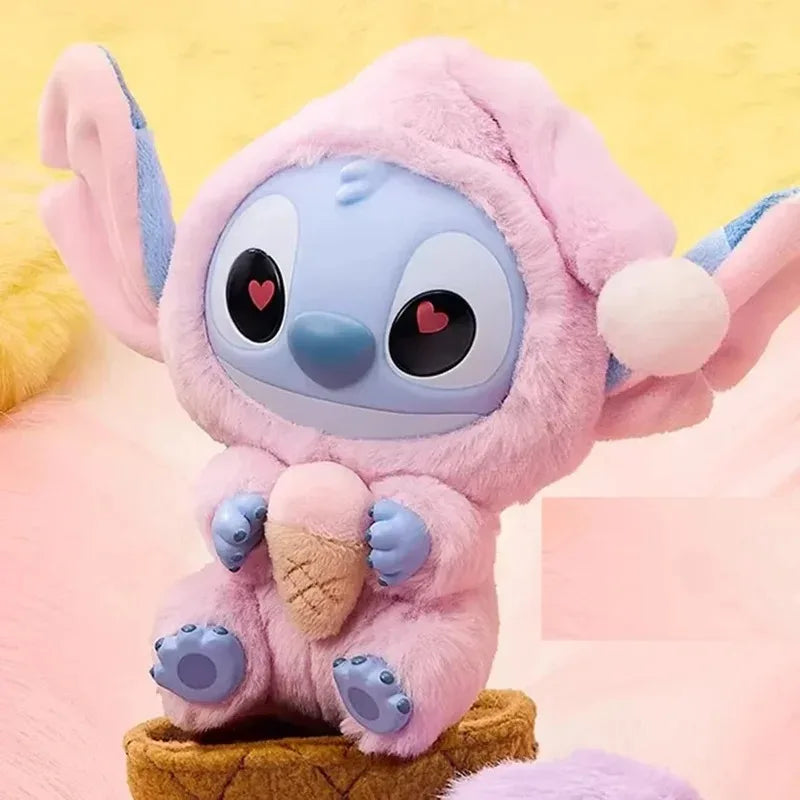 Disney New Stitch Eat Some Thing Before Sleep Series Vinyl Blind Box Bag Pendant Cute Plush Doll Mystery Box Toy Surprise Gifts