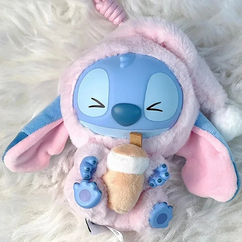 Disney New Stitch Eat Some Thing Before Sleep Series Vinyl Blind Box Bag Pendant Cute Plush Doll Mystery Box Toy Surprise Gifts