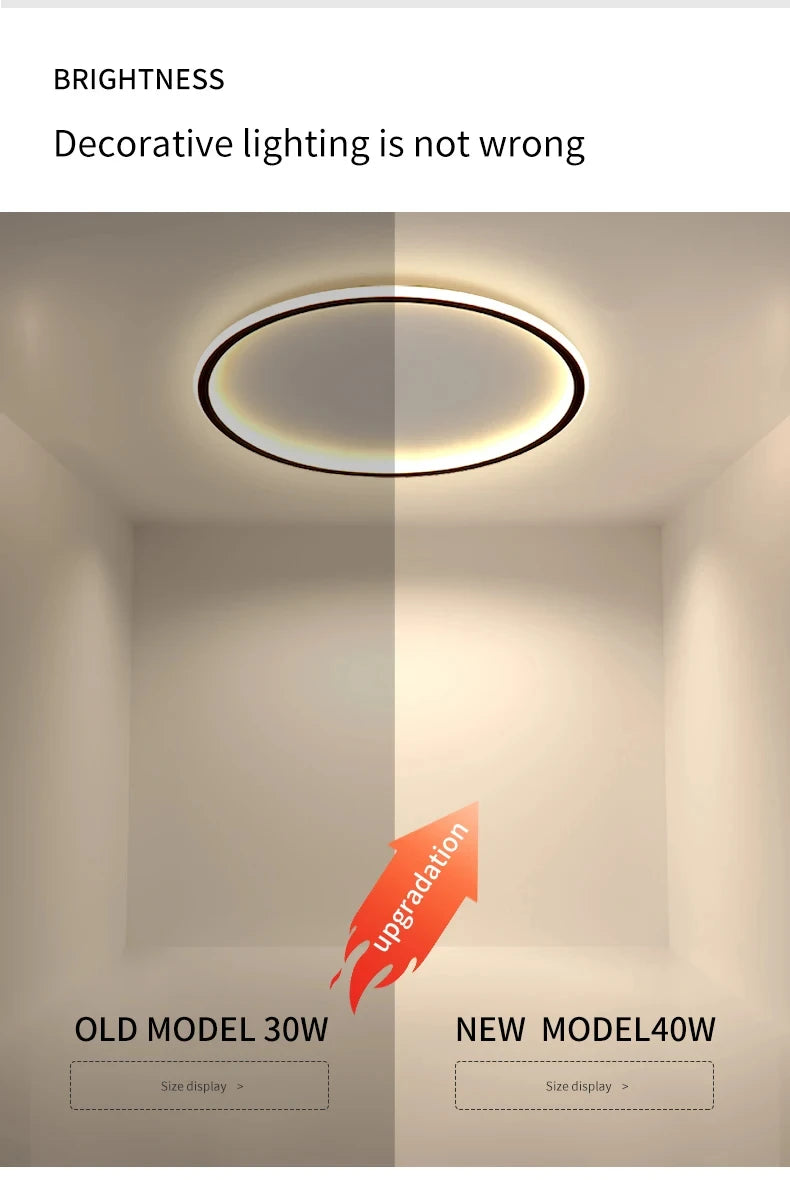 Ultrathin LED Ceiling Lamp for Living Room Bedroom Aisle Study Room Balcony Ceiling Light 90-260v Home Decor Lighting Fixture