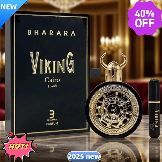 100ml Bharara Viking Men Perfume Cairo Black Ox Head Middle East Dubai Parfum Senior Business Attar Sexy Fruity Aroma For Women