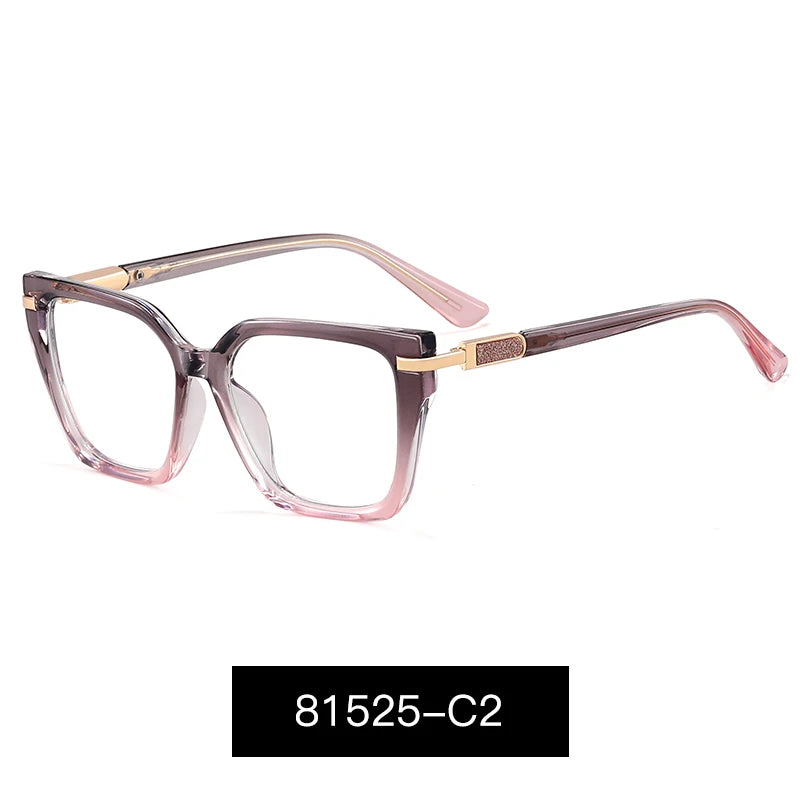 JMISUS Lightweight TR90 Butterfly Prescription Progressive Glasses Women Anti Blue Light Photochromic Square Optical Eyeglass