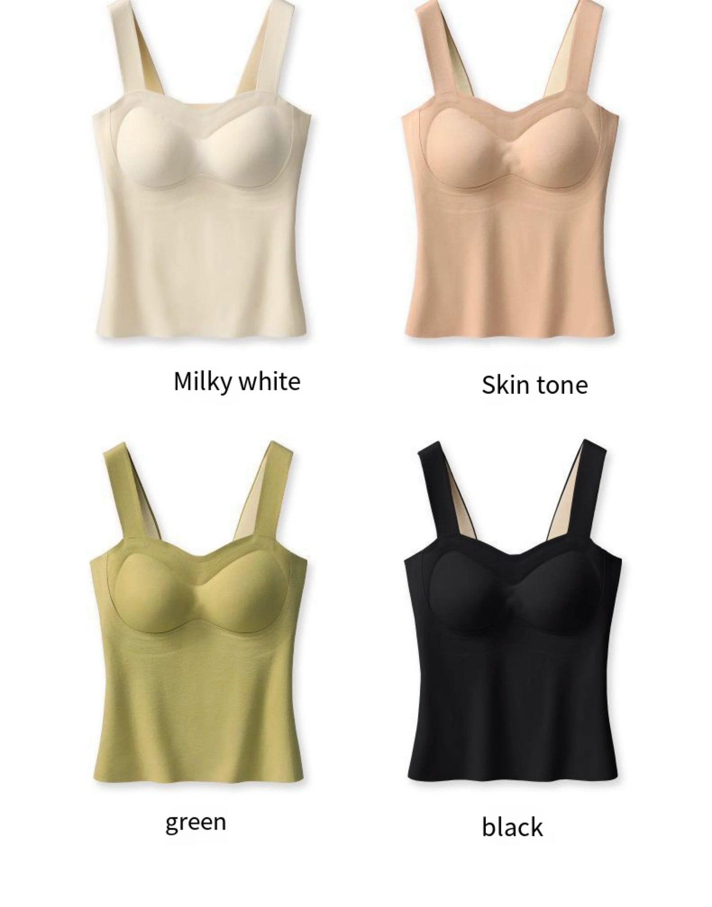 Autumn Winter Woman Thermal Underwear Lady Camisole Warm Top Vest Undershirt Female Lingerie Soft High Elastic With Bra Padded