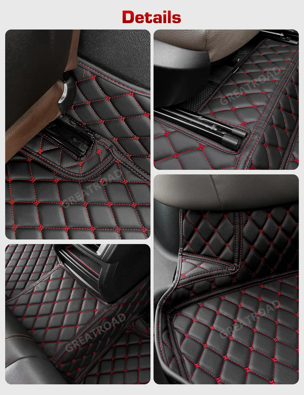 Car floor mats for AUDI Q7 (Seven seats) 2006 2007 2008 2009 2010 2011 2012 2013 2014 2015 2016-2025 Custom foot Pads automobile