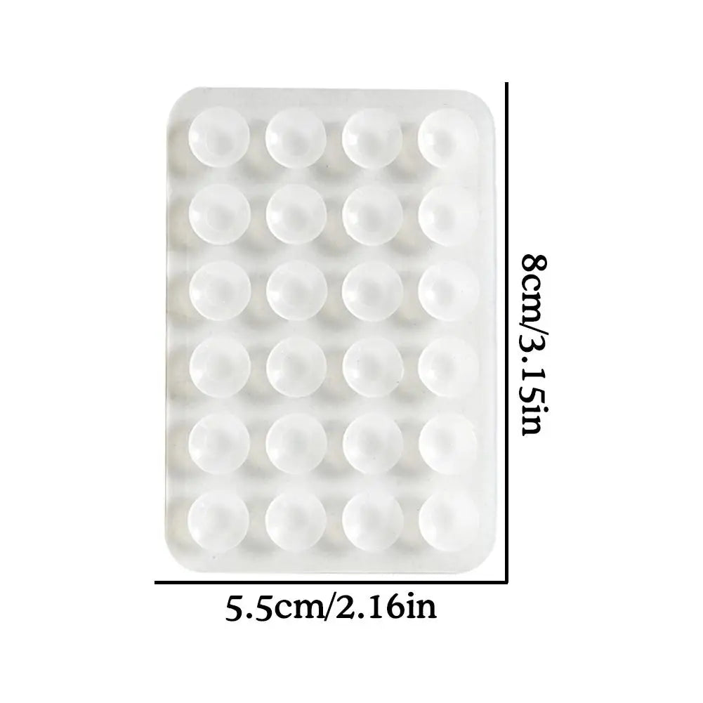 1/5/10pcs Transparent Suction Cup Silicone Phone Backed Sticker 24 Suckers Single-sided Sticky Suction Cup Mobile Phone Holder