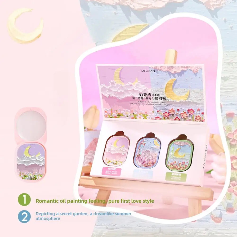 3Pcs Female Solid Perfume Portable Long Lasting Fragrance Fresh Natural Balm Deodorant Antiperspirant Perfume For Women