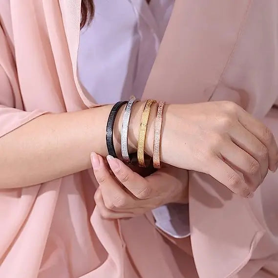 Islamic Muslim Ayatul Kursi Sutra Cuff Bangle Bracelet Charm Men and Women Stainless Steel Religious Amulet Jewelry